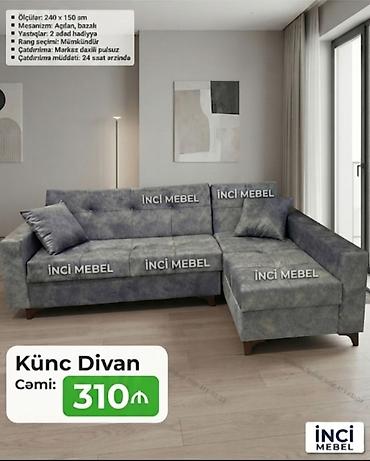 3d saat: Künc divan, Yeni, Açılan, Bazalı, Parça, Şəhərdaxili pulsuz çatdırılma — 1