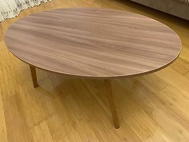 Sifarişlə ev mebeli: Oval masa, Açılmayan, Təkərsiz, Teksturalı laminat — 1
