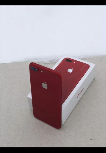 iphone 6 s plus: IPhone 7 Plus, Б/у, 256 ГБ, Красный, Зарядное устройство, Защитное стекло, Чехол, 80 %