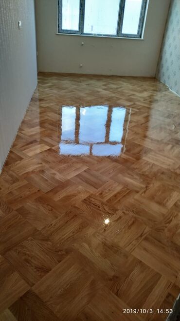 Döşəmə işləri: Pol ve parketlerin yonulub laklanmasi yuksek seviyyede — 5