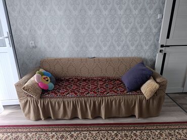 ош диван бу: Диван-кровать, цвет - Коричневый, Б/у