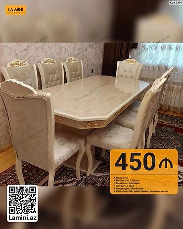 Ev və bağ: Masa dəsti – klassik dizayn - Ölçülər: 100 × 200 sm - Mexanizm — 1