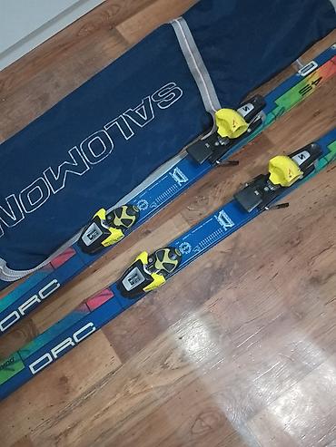 Oprema za skijanje: Salomon skije sa vezovima + torba - Model: Salomon DRC - Dužina — 1