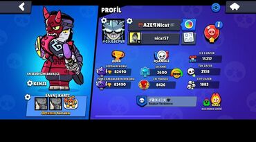 Digər oyun və konsollar: Burada "Brawl Stars" oyununda istifadəçi profilinin təsviri var