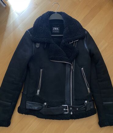 Женская куртка Zara, XS (EU 34), цвет - Черный