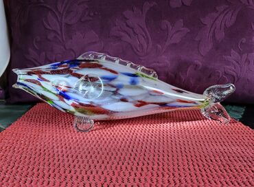 Staro posuđe i escajg: Murano nova figura duvano staklo. iz 60-ih. Duzina. 29,5cm — 1