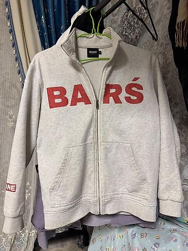 Толстовкалар: Серая мужская/унисекс толстовка на молнии BARS - Классический крой с — 1
