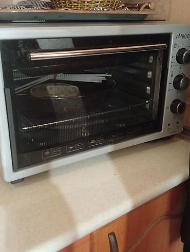 mini 6: Elektrik mini soba / tost sobası - Gümüş rəngli, şüşə qapılı stolüstü — 2