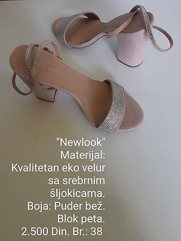 Sandale: New Look sandale - Materijal: kvalitetan eko velur ukrašen srebrnim — 2