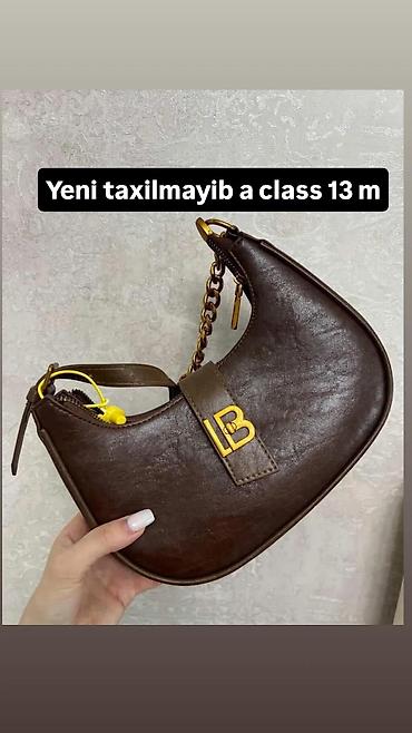 kral sep: Çanta kolleksiyası 1) Qəhvəyi LB mini çiyin çantası - Material: süni — 1