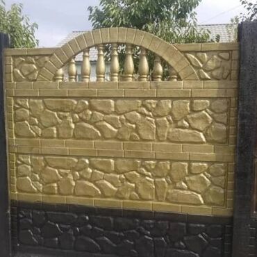 Бетонные еврозаборы: Бетонный еврозабор, Другой бренд, Односторонний, Новый, В розницу,Наличный расчет — 15