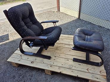 Fotelje: Naslonjač sa tabureom (set) - Udobna fotelja sa pripadajućim tabureom — 7