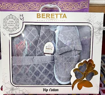 tekstil baku: 🇦🇿Beretta Premium Hamam Xalatı Dəsti (Vip Cotton) 🛍️ Qiymət: 79 ₼ yox — 1