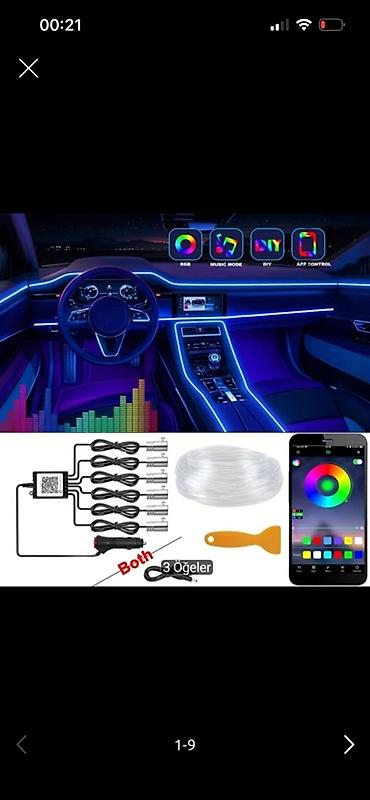 bmw e60 m: Avtomobil salonu üçün RGB LED işıqlandırma dəsti – APP ilə idarə — 1