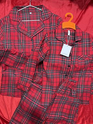 half zip: Новогодняя красная пижама в клетку ДЛЯ ВСЕЙ СЕМЬИ ! 100%хлопок — 3