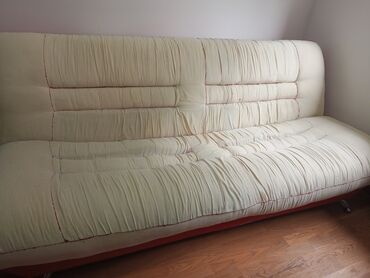 polovan nameštaj kikinda: Three-seat sofas, Textile, color - Beige, Used