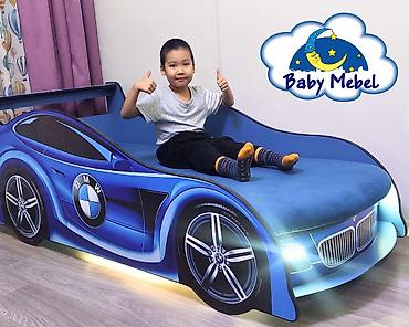 Детские односпальные кровати: Детская односпальная кровать, Новый, Для мальчика, Для девочки, С матрасом, ДСП, Бесплатная доставка — 15