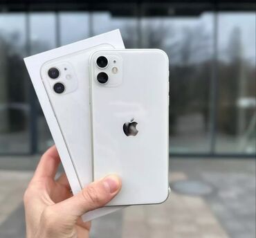 зарядник телефона: IPhone 11, Б/у, 128 ГБ, Белый, Кабель, Коробка, Защитное стекло, 81 %