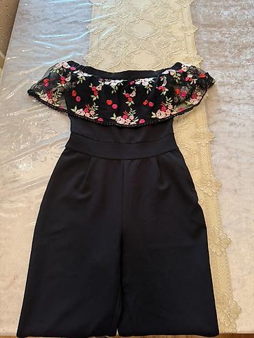 şalvar tulum: Qadın kombinezonu - Rəng: qara - Üst hissə: off-shoulder (çiyinlər — 1