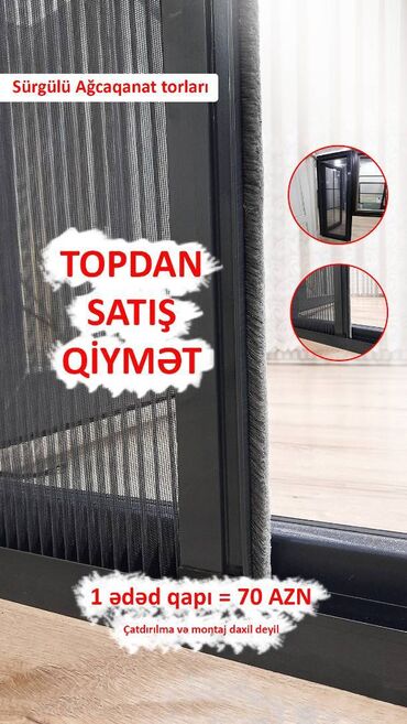 işlənmiş sef qapılar: Ağcaqanad toru, Qapı üçün, Ünvandan götürmə