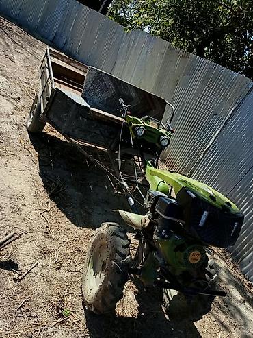qızlar üçün maşınlar: Motoblok + qoşqu - Mühərrik: benzinli, 177F, 10 at gücü (10HP) - — 2