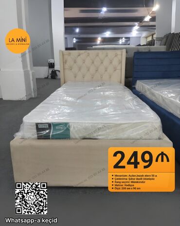 yığılan carpayı: Təknəfərlik çarpayı, Bazalı, Matras ilə