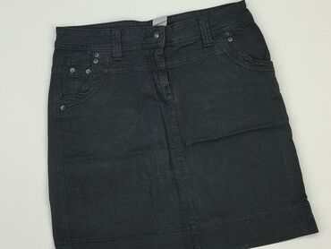 czarne lniana spódnice: Skirt, XL (EU 42), condition - Very good