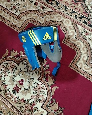Kişi geyimləri: Adidas kikboks dəsti - Rəng: mavi (sarı və ağ loqolu detallar) - — 3