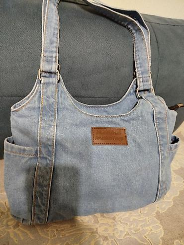 Классические сумки: Джинсовая сумка Fashion Denim Bag в светло-голубом цвете — 3