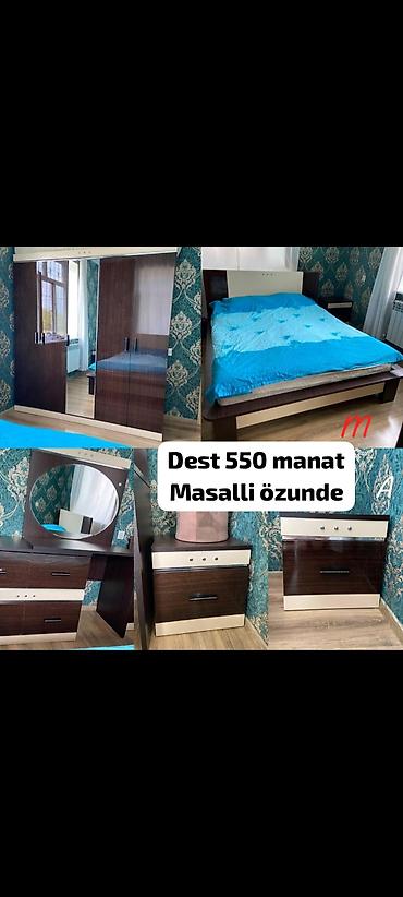 mebel vinilleri: Yataq otağı mebel dəsti Tərkibi: - 3 qapılı (ortası güzgülü) şkaf - — 1