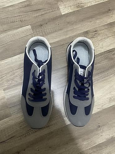 eqa shoes: Kişi idman ayaqqabısı - Rəng: tünd göy/navy və boz kombin - Üst — 2