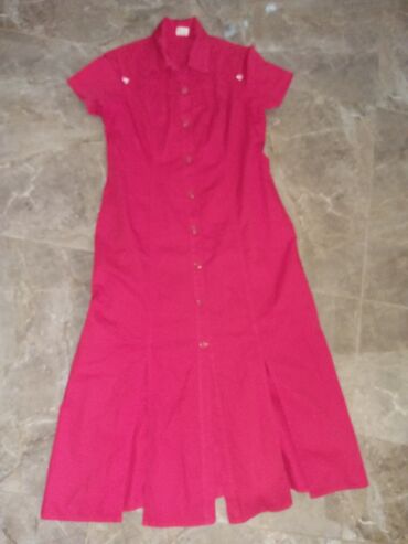 cipkano pamucna haljina: L (EU 40), bоја - Roze, Drugi stil, Kratkih rukava