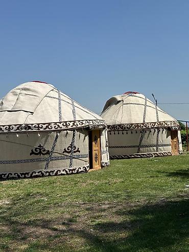 Спорт жана хобби: Боз үйлөрдү ижаралоо, Каркасы Металл, 75 баш, Казан, Идиш-аяк, Полу менен — 4