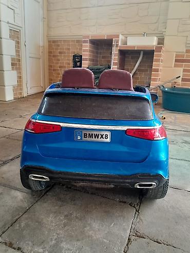 Uşaq üçün elektrik maşınları: Uşaq üçün elektrikli minik maşını – BMW üslubunda, mavi rəng — 6