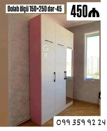 boy guzgulər: Üç qapılı paltar dolabı - Ölçülər: 150 × 250 sm, dərinlik 45 sm - — 1
