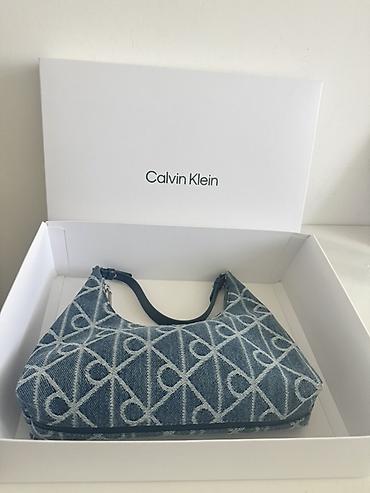 dəri canta: Calvin Klein Jeans denim çiyin çantası - Brend: Calvin Klein (Calvin — 3