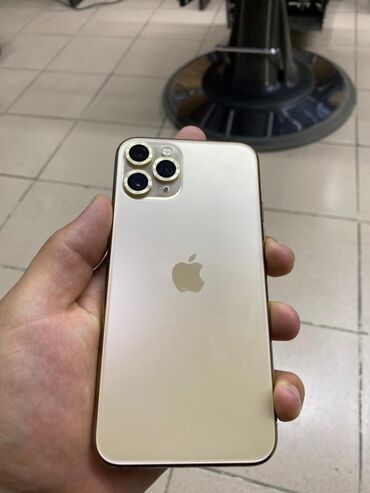 айфон китайски: IPhone 11 Pro, Б/у, 64 ГБ, Золотой, Чехол, 93 %