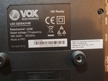 Televizori: LED TV marke Vox dijagonale 32 inca, model 32DSA314B, u perfektonom — 8