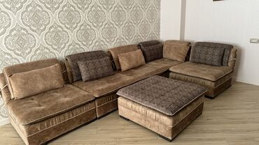 пуфик мебель: Угловой диван, Б/у, Нераскладной, Без подьемного механизма