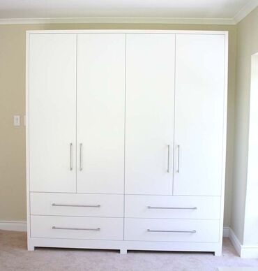 Sifarişlə dolablar: Düz dolab, Yataq otağı üçün, Paltar üçün, Açılan, Korpuslu, 4 qapılı — 10