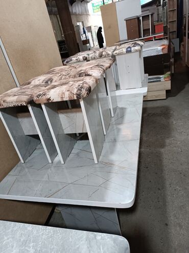 Кухонные столы и стулья: Кухонный стол и стул, Новый, Бесплатная доставка, цвет - Белый — 5