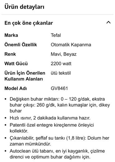 Ütülər və buxarlayıcılar: Buxar generatorlu ütü, Tefal — 5