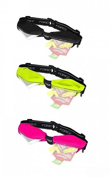 Sportske torbe i rančevi: POJAS ZA TRČANJE FORCE POUCH CRNI, FLUO, PINK | Podesiva veličina — 3