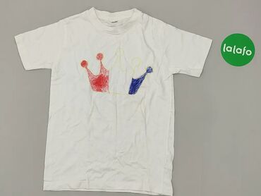 Koszulki: Koszula, 10 lat, wzór - Print, kolor - Biały