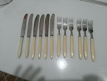 açıq çəngəl: Məhsul: Süfrə bıçaq və çəngəl dəsti - Komplekt: 6 ədəd bıçaq + 6 ədəd — 3