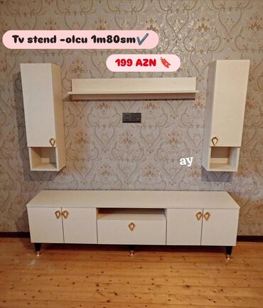 Столы и стулья: 📺 *TV stend / TV altlığı* 🆕 Yeni sifarişlə hazırlanır – rəng seçimi