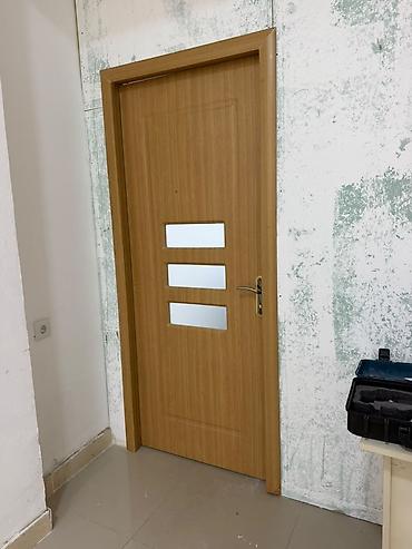 qapi mdf: MDF qapı – şüşəli model 3eded 2.6uzun eni 89 - Material: ağac — 2