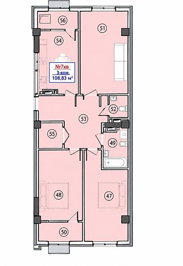3 комнаты, 100 м², Тунгуч мкр Элитка, 4 этаж, ПСО (под самоотделку)
