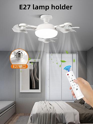tavan sərinkeş: 3 Qanadlı 15 Pərli Pultlu Tavan sərinkeşi + LED Lampa 50W . ❄️ — 10