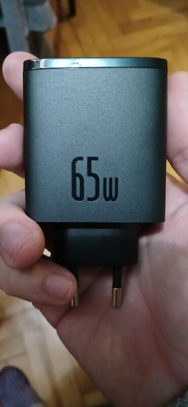 Kabellər və adapterlər: Baseus 65w original adaptor satılır. Iphone 15, 14, 13, samsung